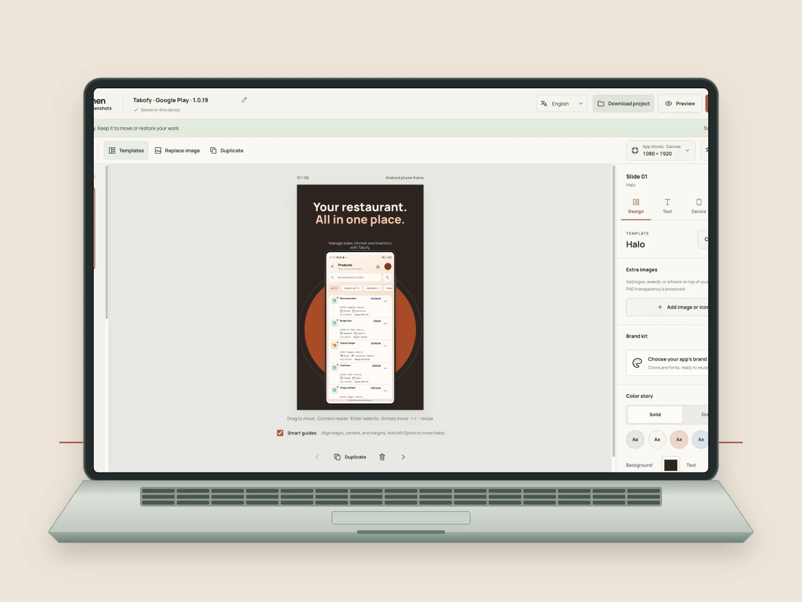 The studio · templates, devices, and series editing.