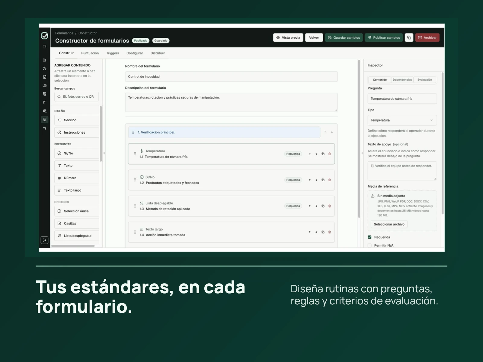 Constructor de formularios de Oktara